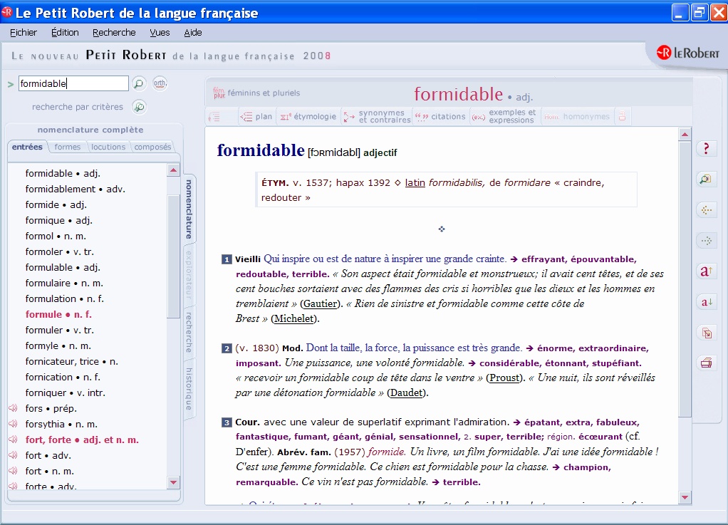 Software Review Le Nouveau Petit Robert De La Langue Francaise 08 V 3 1
